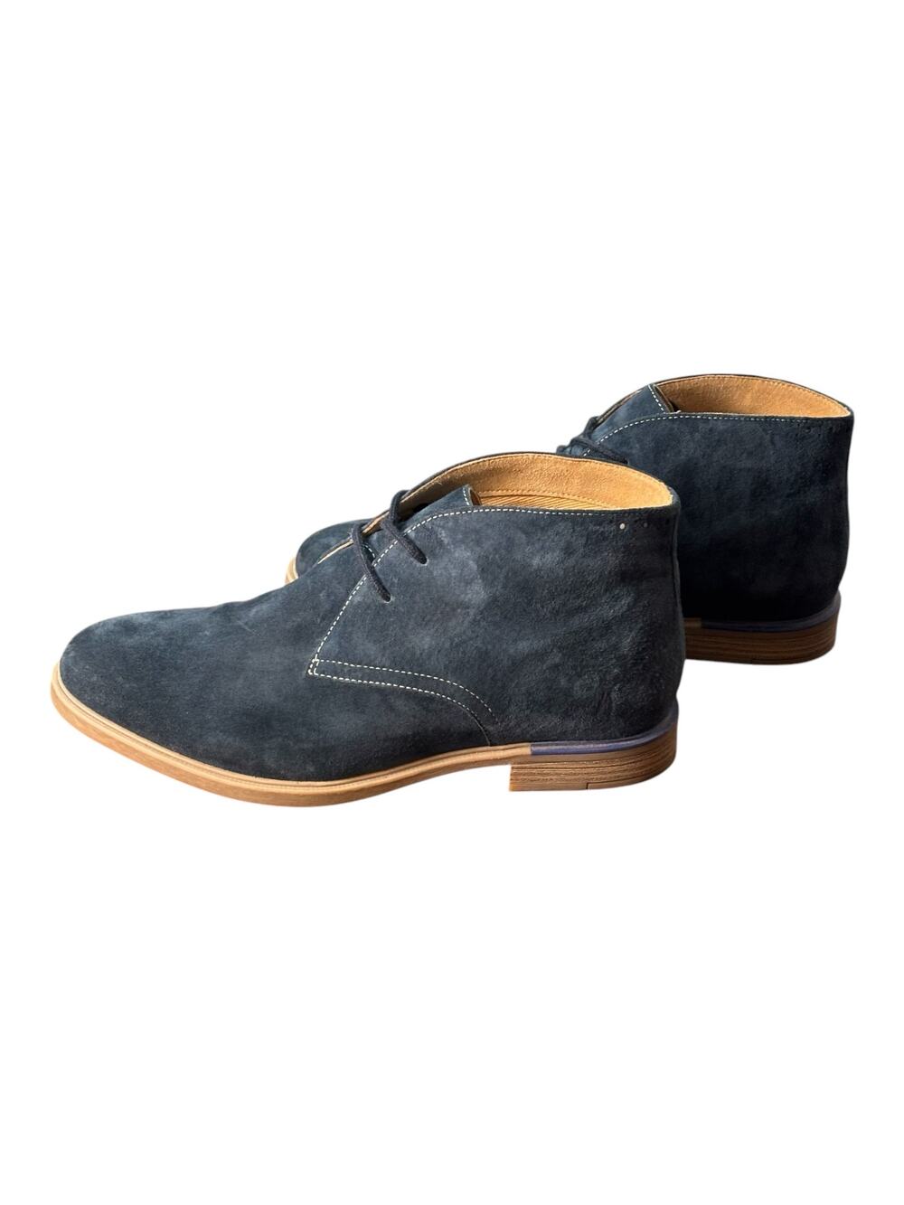 Hush Puppies Bounce Navy Suede Chukka Desert Boots Men’s 9M Comfort Minimalist